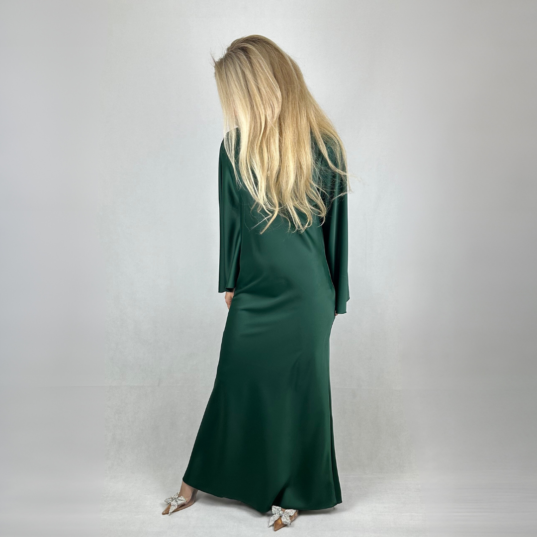 Satinkleid Grün