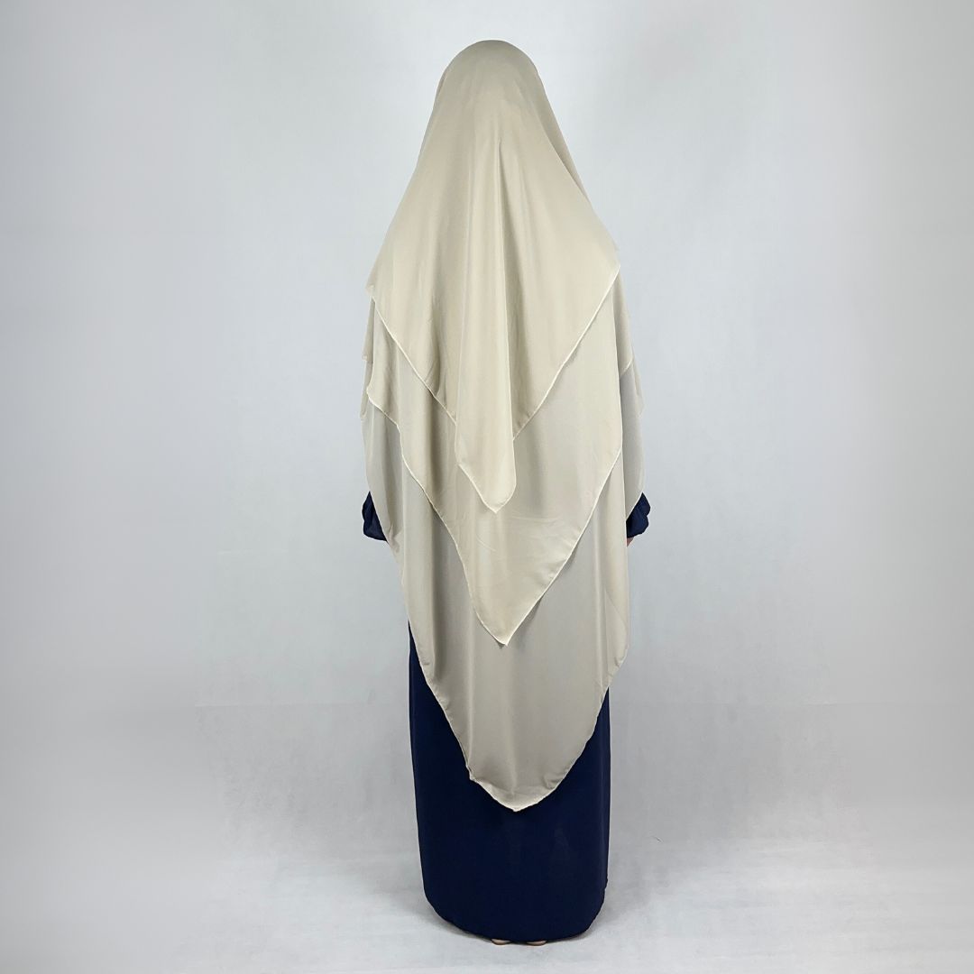 Khimar dreilagig beige