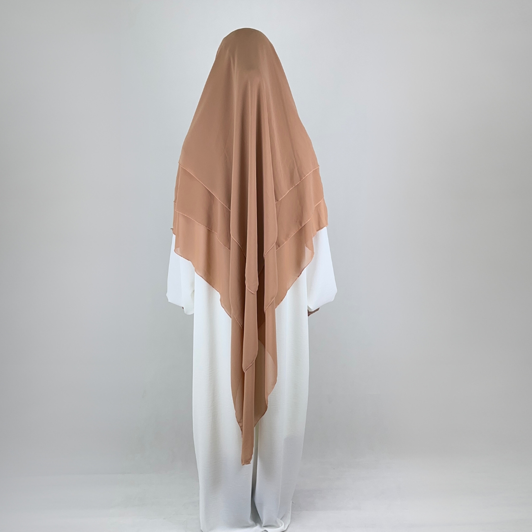 Khimar dreilagig rose