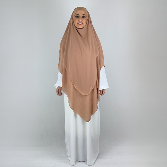 Khimar dreilagig rose