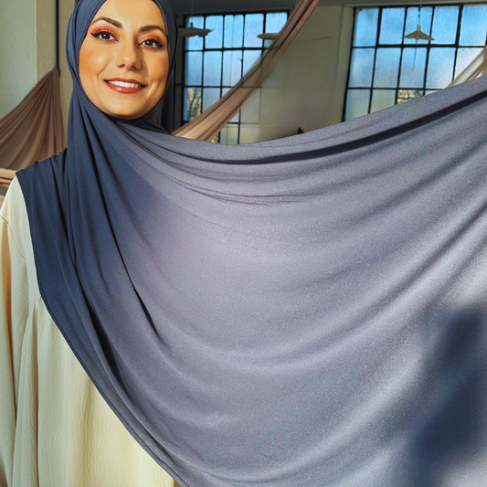Jersey Hijab Grau