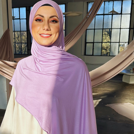 Jersey Hijab Flieder