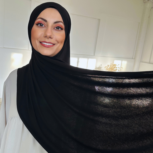 Jersey Hijab Schwarz