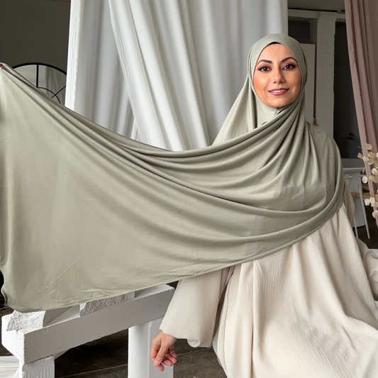 Jersey Hijab Mint mit Kringel