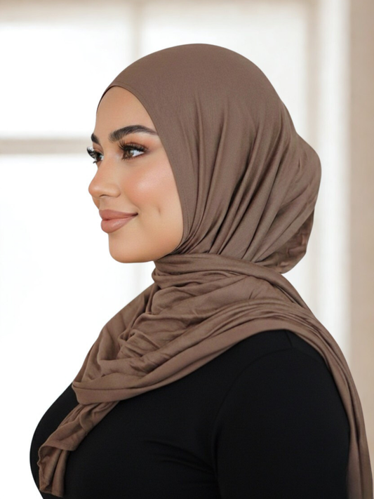 Jersey Hijab Braun
