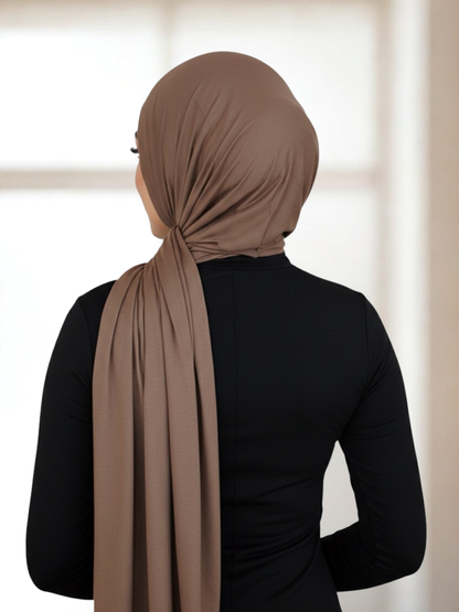 Jersey Hijab Braun